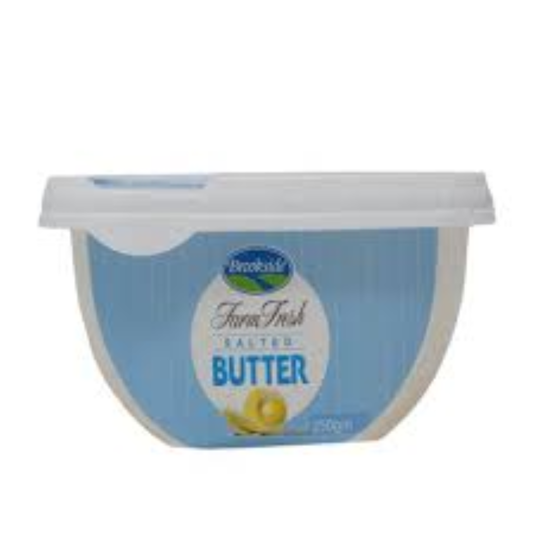 BROOKSIDE SALTED BUTTER TUBS 250G